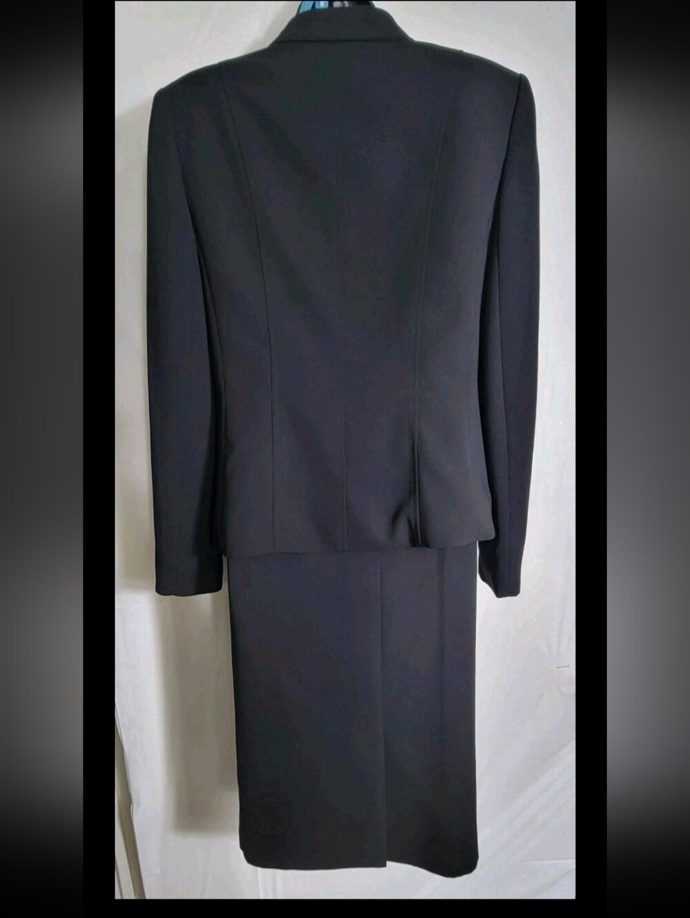 Evan-Picone Womens Black 2 Pice Suit Size 10 Tailored 3 Btn Jacket Pencil Skirt - Picture 4 of 11